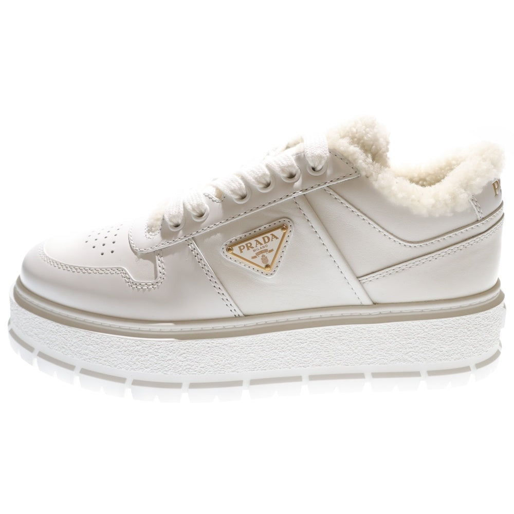 PRADA(プラダ) トライアングル ロゴ スニーカー ボア 靴 1E947M レディース