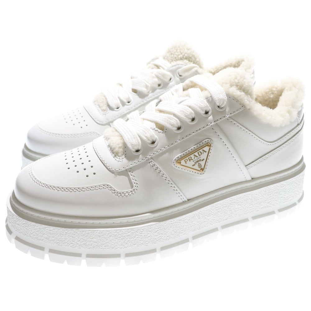 PRADA(プラダ) トライアングル ロゴ スニーカー ボア 靴 1E947M レディース