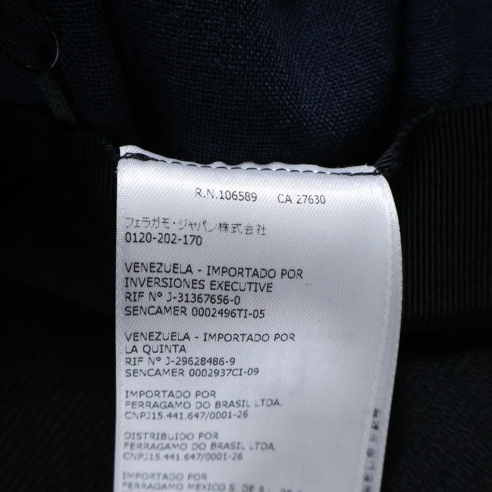 Salvatore Ferragamo(サルヴァトーレ フェラガモ) ゴールドボタン ウール ラップ タイト ミディアムスカート ブラック レディース 13B259 759945