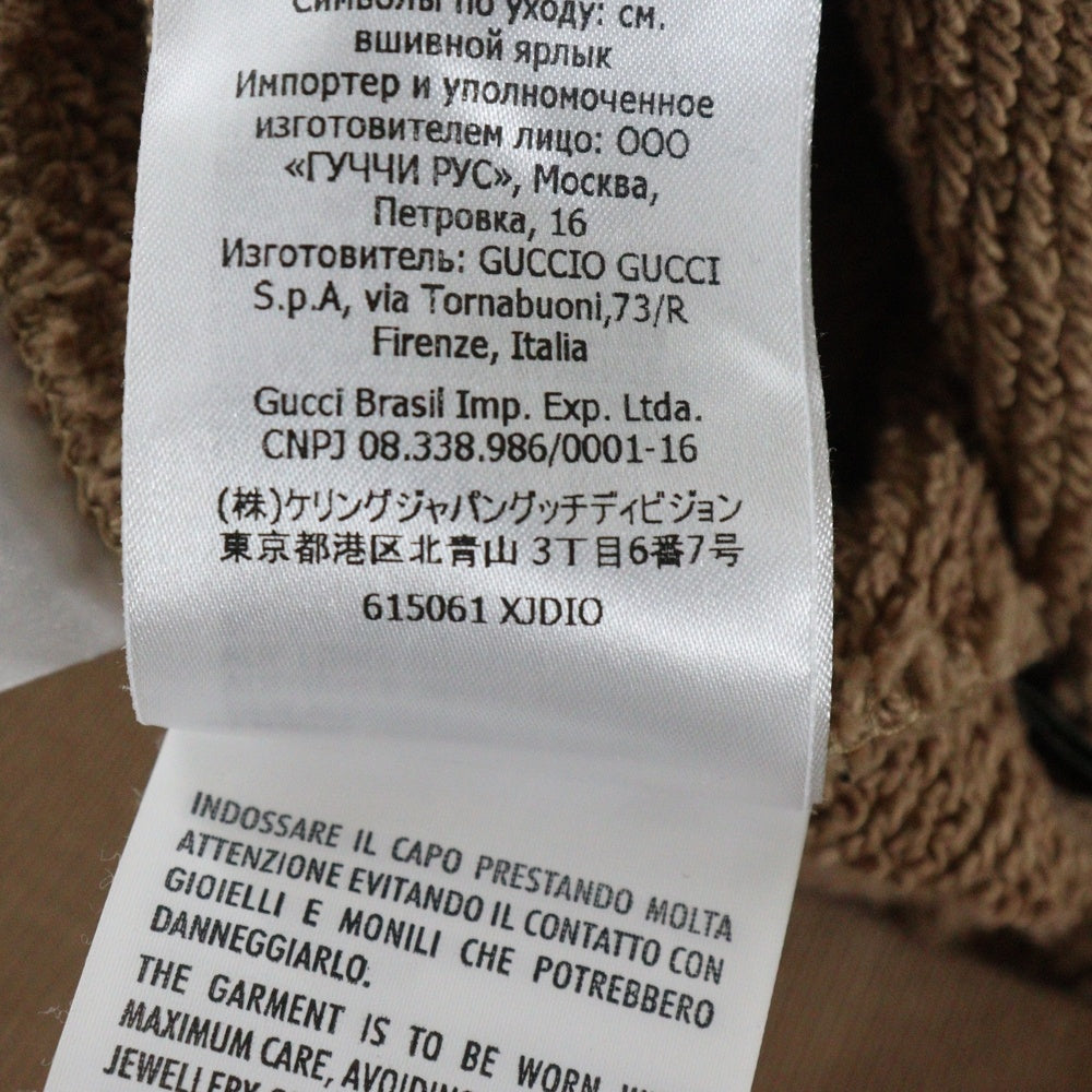 GUCCI(グッチ) ×ドラえもん うしドラ 刺繍 プルオーバースウェットパーカー フーディー ブラウン 615061 レディース
