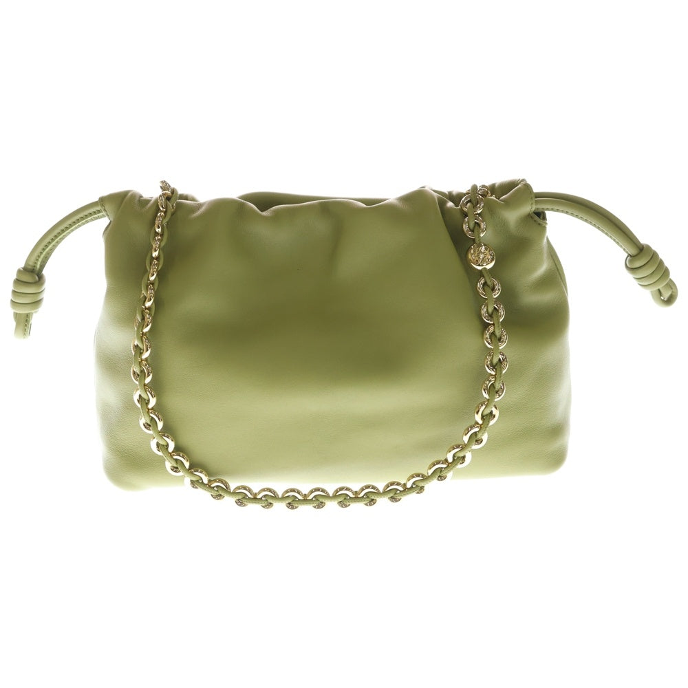 LOEWE(ロエベ) フラメンコパース ミディアム 2WAYショルダーバッグ ハンドバッグ カーキ レザー ゴールド金具 レディース