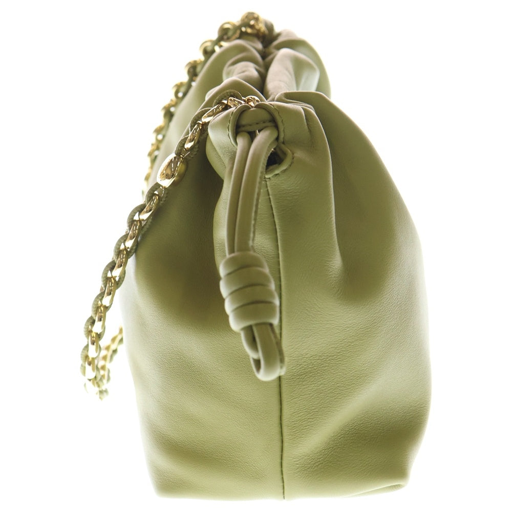 LOEWE(ロエベ) フラメンコパース ミディアム 2WAYショルダーバッグ ハンドバッグ カーキ レザー ゴールド金具 レディース