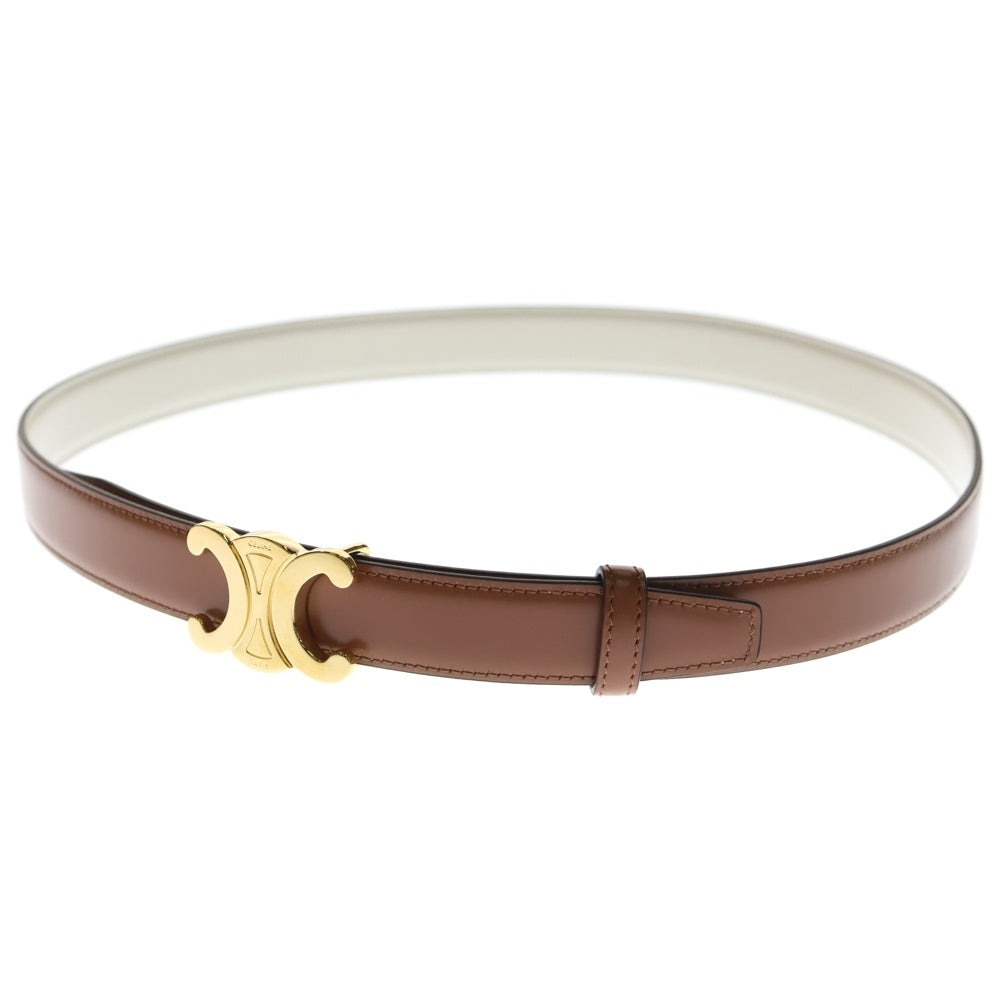 セリーヌ CELINE マカダム トリオンフ ブラウン レザーベルト バックル セリーヌ CELINE マカダム トリオンフ ブラウン レザーベルト バックル