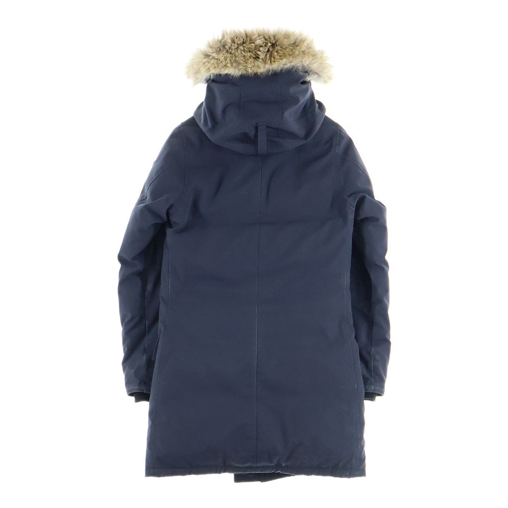 CANADA GOOSE(カナダグース) BRONTE PARKA ブロンテ ワッペンロゴ パーカー ファー フーデッド ジップアップ ダウンジャケット ネイビー 2600JL R レディース