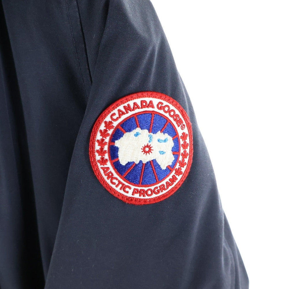 CANADA GOOSE(カナダグース) BRONTE PARKA ブロンテ ワッペンロゴ パーカー ファー フーデッド ジップアップ ダウンジャケット ネイビー 2600JL R レディース