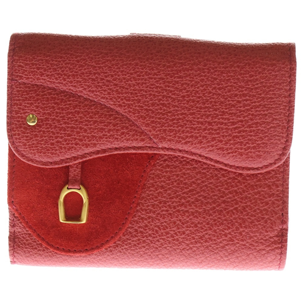 GUCCI(グッチ) コンパクトウォレット 三つ折り財布 レッド レザー