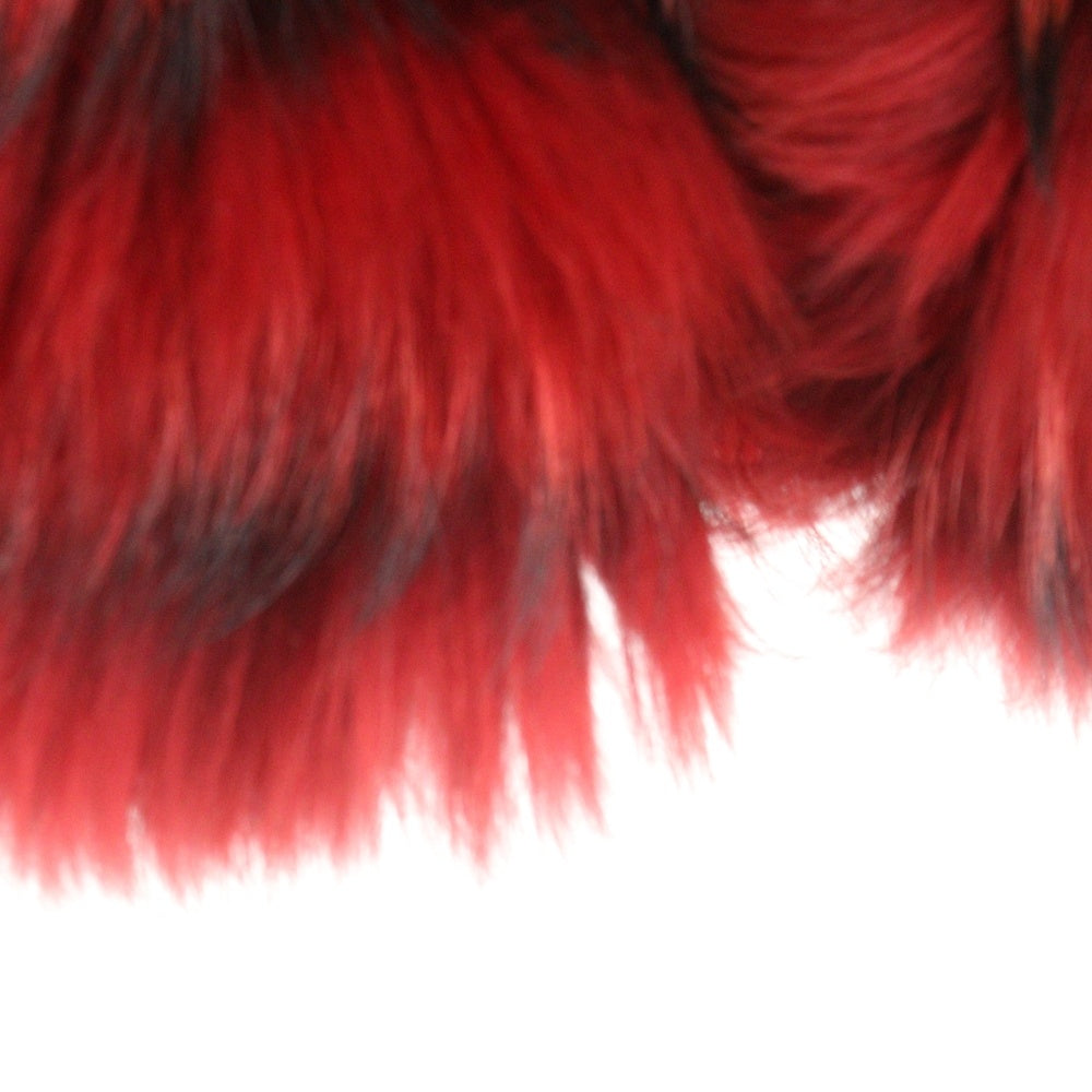 DOLCE & GABBANA(ドルチェアンドガッバーナ) ラクーンファー クロップド ショート ジャケット レッド レディース S548 9867