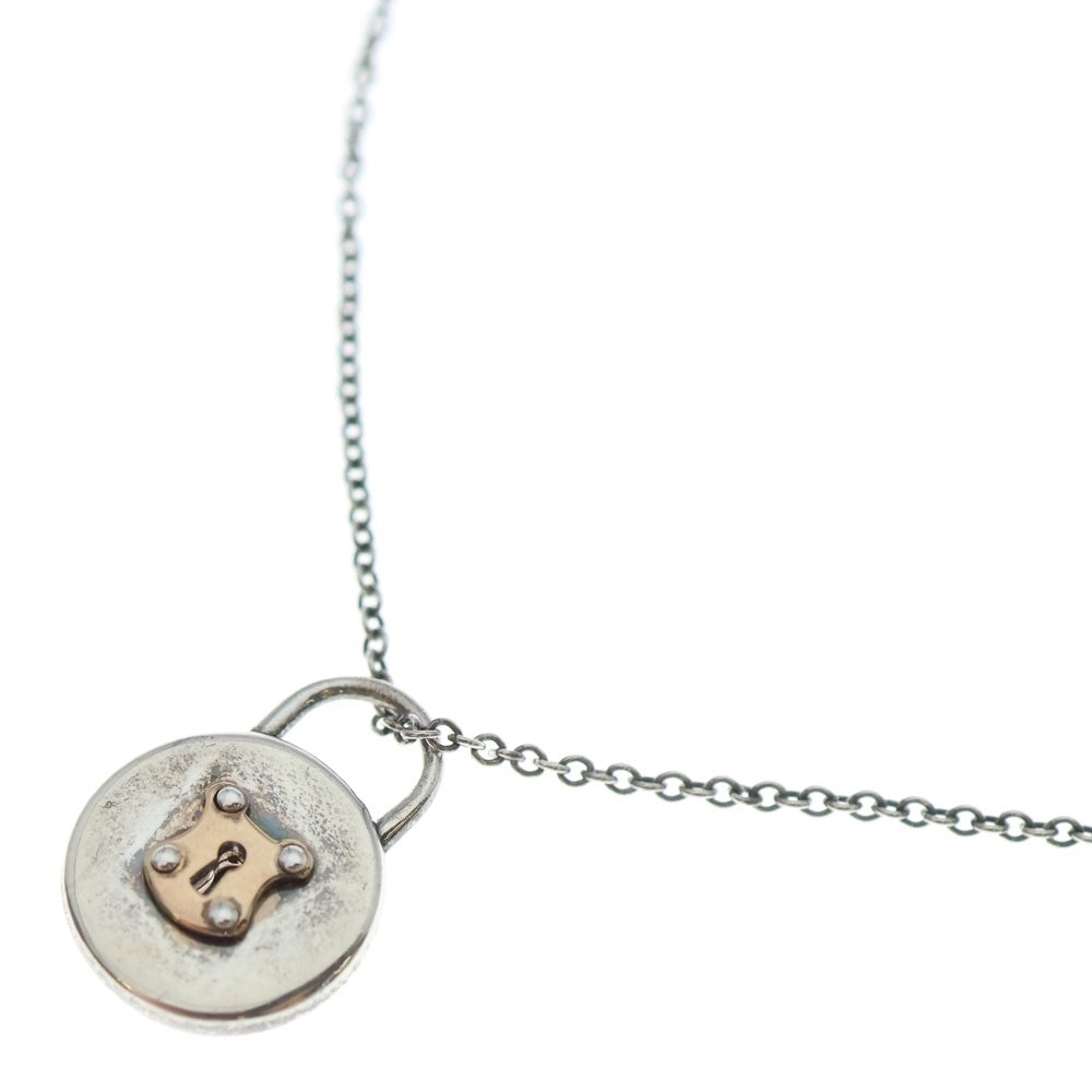 ティファニー　カデナ　ネックレストップ　silver 925 チャーム ティファニー ラウンド ロック カデナ チャーム ネックレストップ