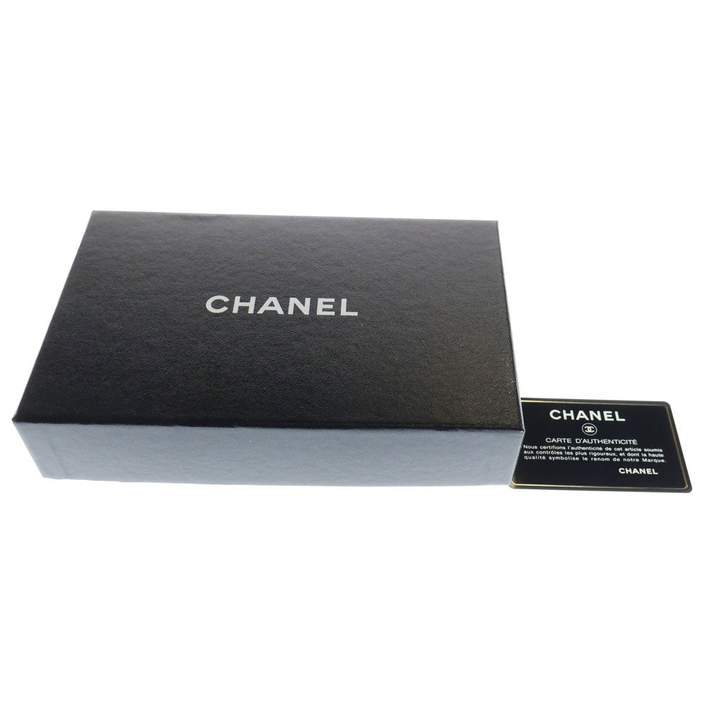 CHANEL(シャネル) ココボタン 二つ折り長財布 ブラック レザー ゴールド金具