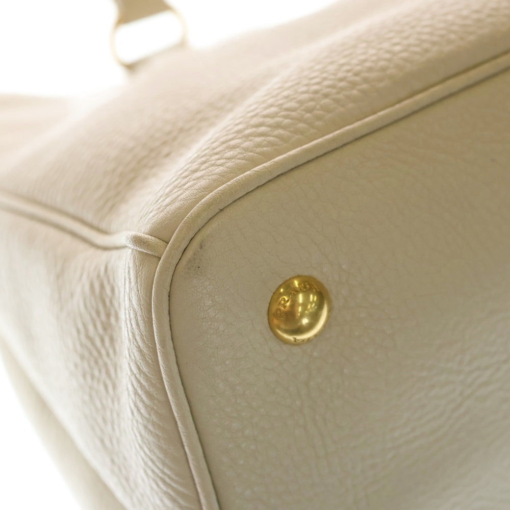 PRADA(プラダ) ヴィッテロダイノ 2WAY レザーハンドバッグ ショルダーバッグ ホワイト BN2579 レディース
