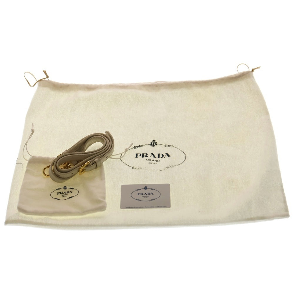 PRADA(プラダ) ヴィッテロダイノ 2WAY レザーハンドバッグ ショルダーバッグ ホワイト BN2579 レディース