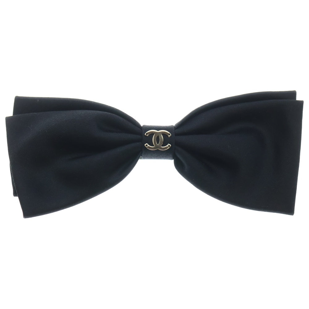 CHANEL(シャネル) ココマーク リボン バレッタ ヘアアクセ ナイロン ブラック 23K レディース