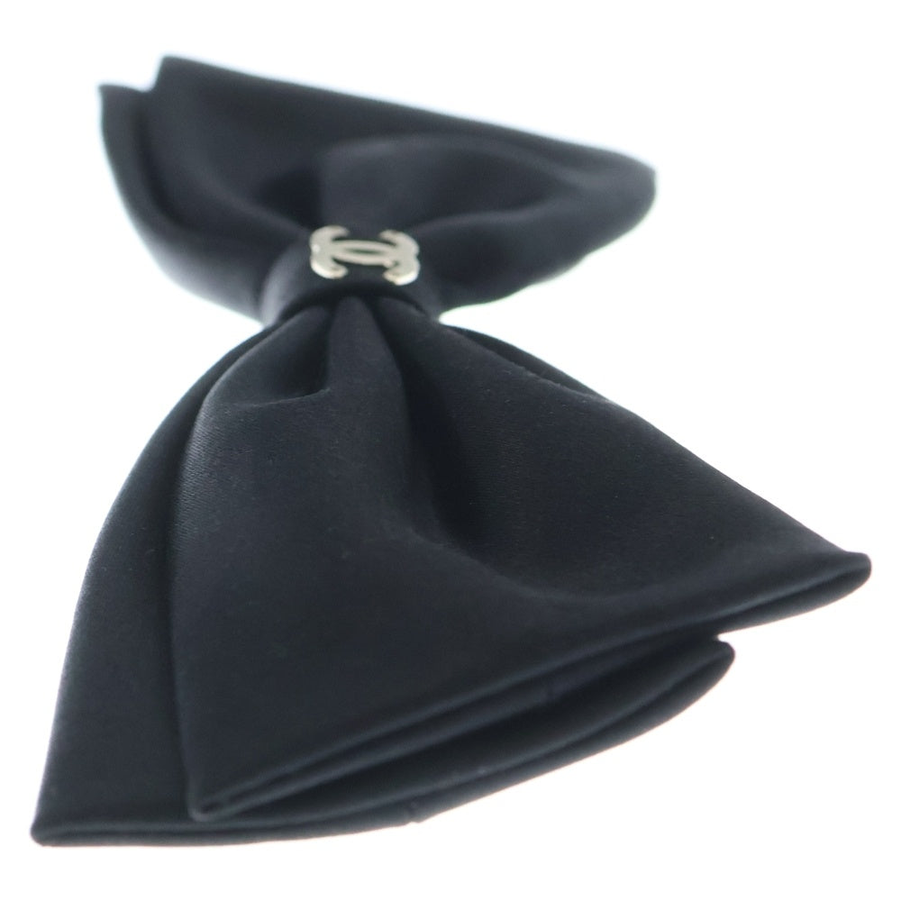 CHANEL(シャネル) ココマーク リボン バレッタ ヘアアクセ ナイロン ブラック 23K レディース