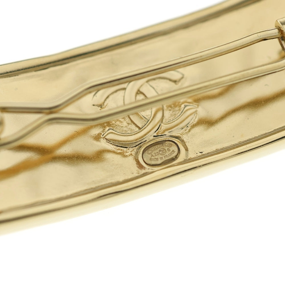 CHANEL(シャネル) ロゴ バレッタ ヘアアクセ ブラック ゴールド レディース