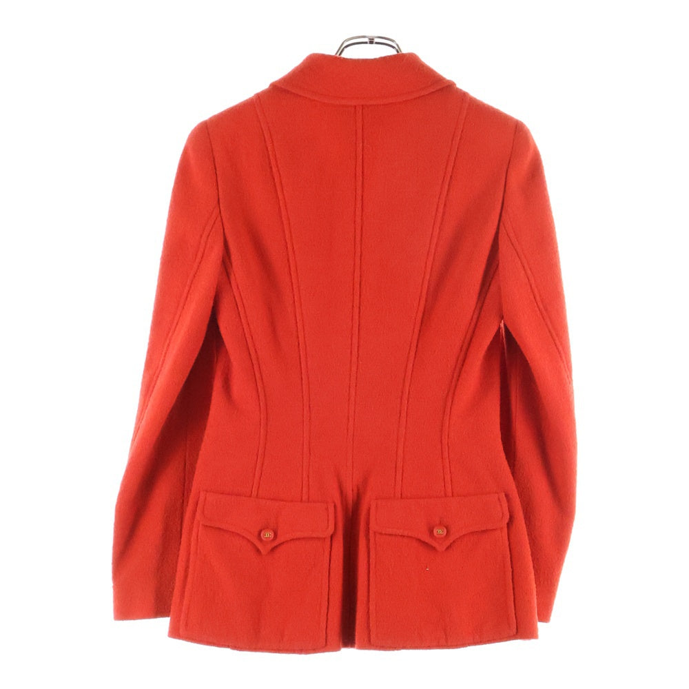 CHANEL(シャネル) 95AW セットアップ ウールツイード ココマークボタン マルチポケット ジャケット タイト ミディアムスカート レッド レディース P05930V04346