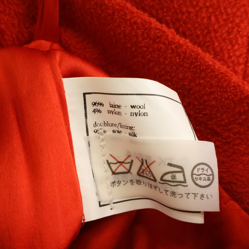 CHANEL(シャネル) 95AW セットアップ ウールツイード ココマークボタン マルチポケット ジャケット タイト ミディアムスカート レッド レディース P05930V04346