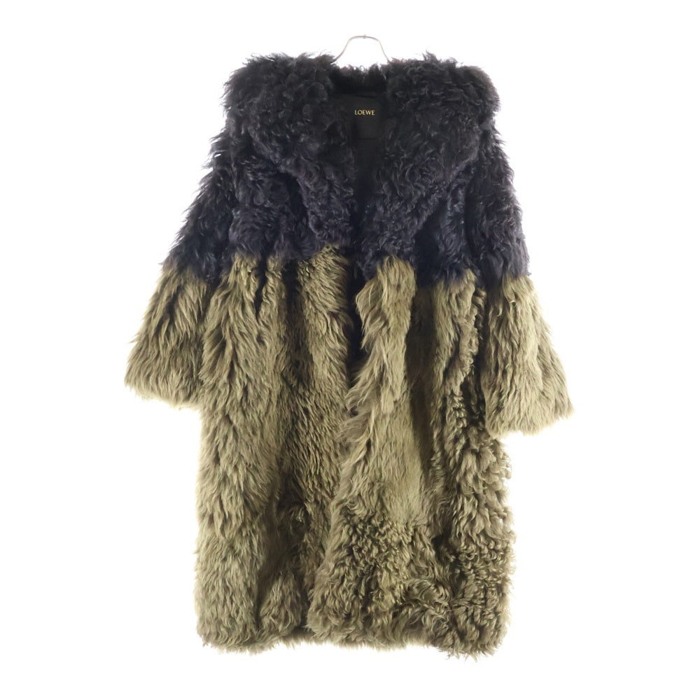 LOEWE(ロエベ) ラムレザー シアリング ボア ムートン ファー ロング