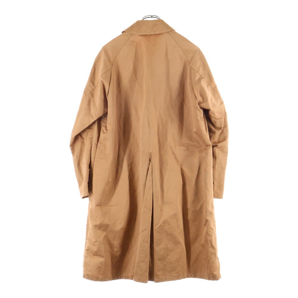 AURALEE(オーラリー) WASHED FINX LINEN COAT ウォッシュド フィンクス リネン ラグランスリーブ ステンカラー ロングコート ブラウン A6SC01FL