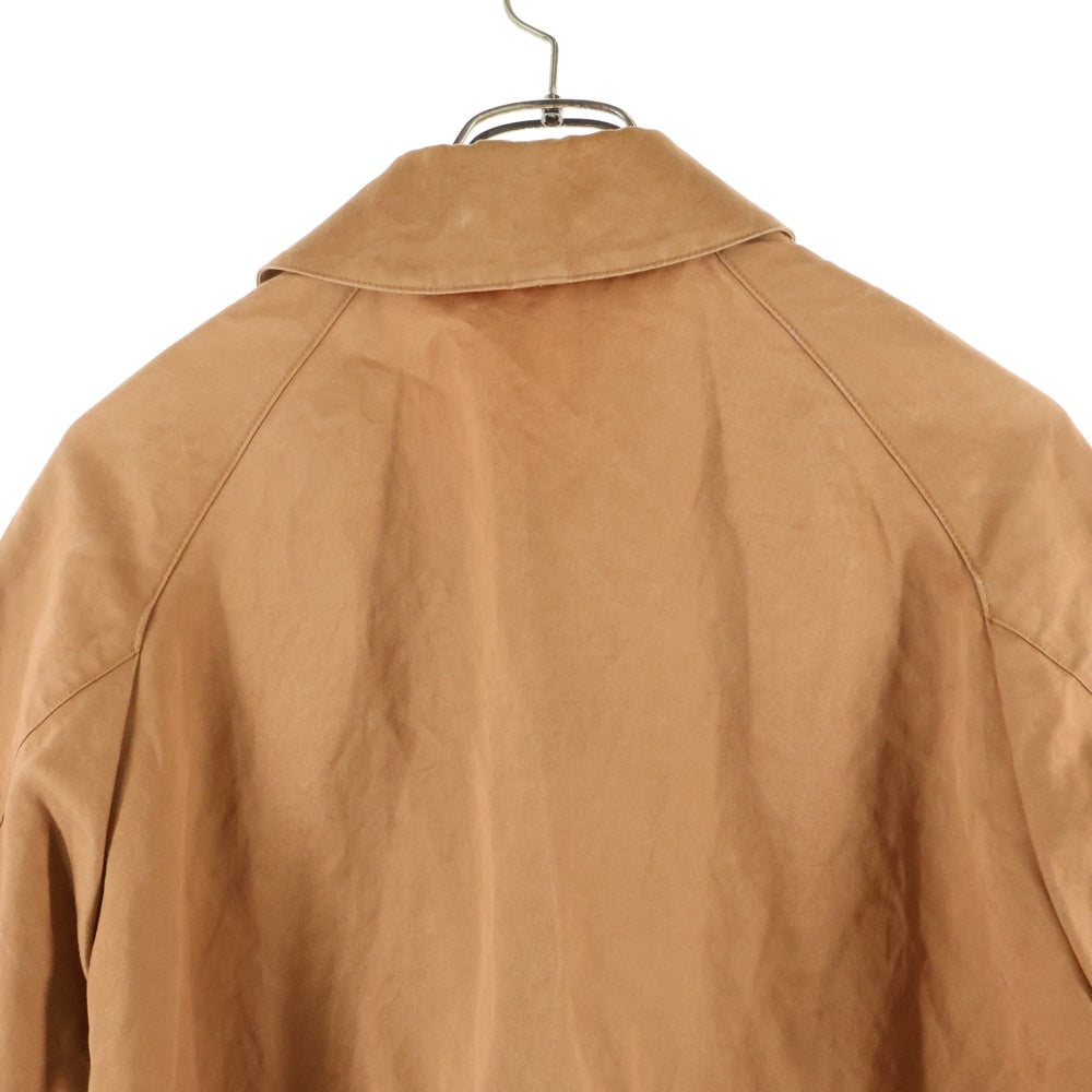 AURALEE(オーラリー) WASHED FINX LINEN COAT ウォッシュド フィンクス リネン ラグランスリーブ ステンカラー ロングコート ブラウン A6SC01FL