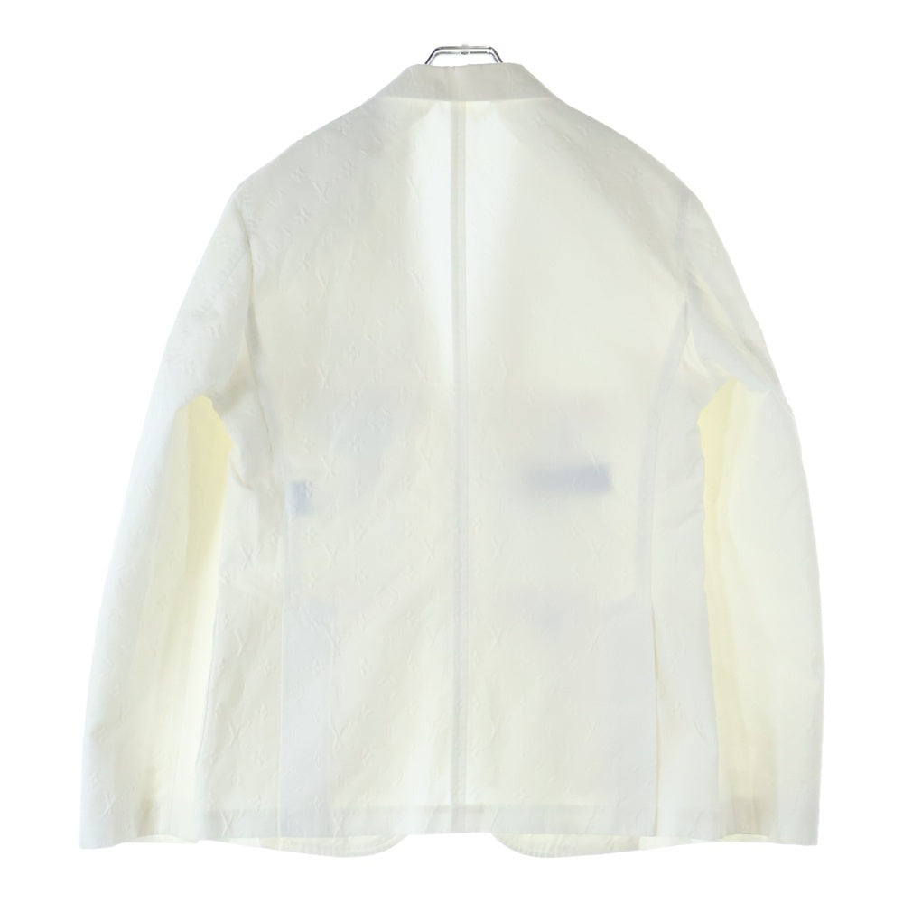LOUIS VUITTON(ルイヴィトン) 23AW ナポリターナ モノグラム エンボス 総柄 2B テーラードジャケット ホワイト RM232Q LGY HPJ42E