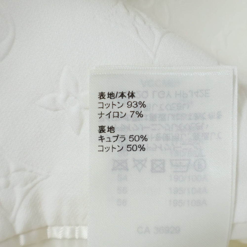 LOUIS VUITTON(ルイヴィトン) 23AW ナポリターナ モノグラム エンボス 総柄 2B テーラードジャケット ホワイト RM232Q LGY HPJ42E
