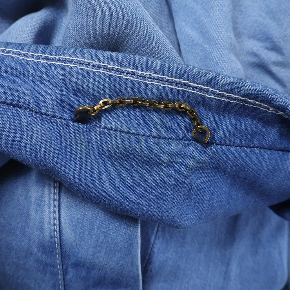 LOUIS VUITTON(ルイヴィトン) 24AWウォッシュ加工 ダブルブレスト ピークドラペル デニム テーラードジャケット インディゴ RM242MM KES HRJ21E