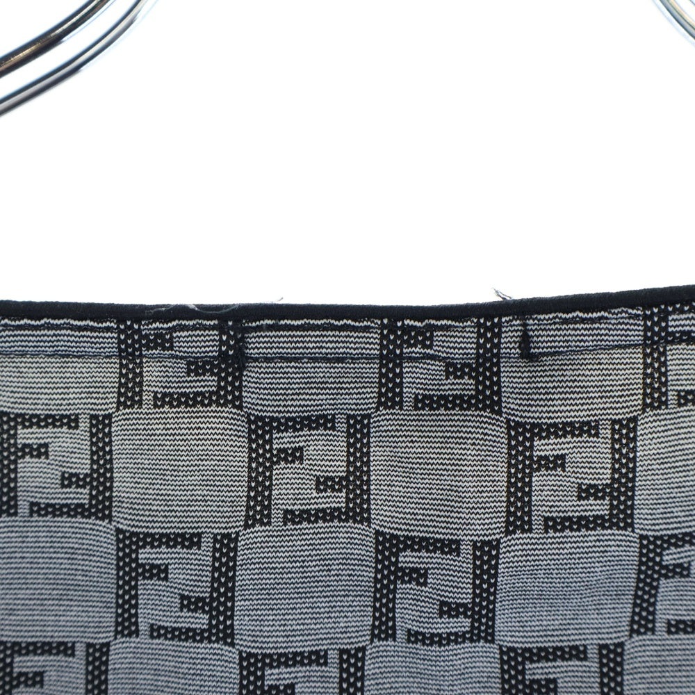 FENDI(フェンディ) セットアップ ズッカ総柄 ジャガード クルーネック ノースリーブ タンクトップ セミフレア ミディアムスカート グレー レディース