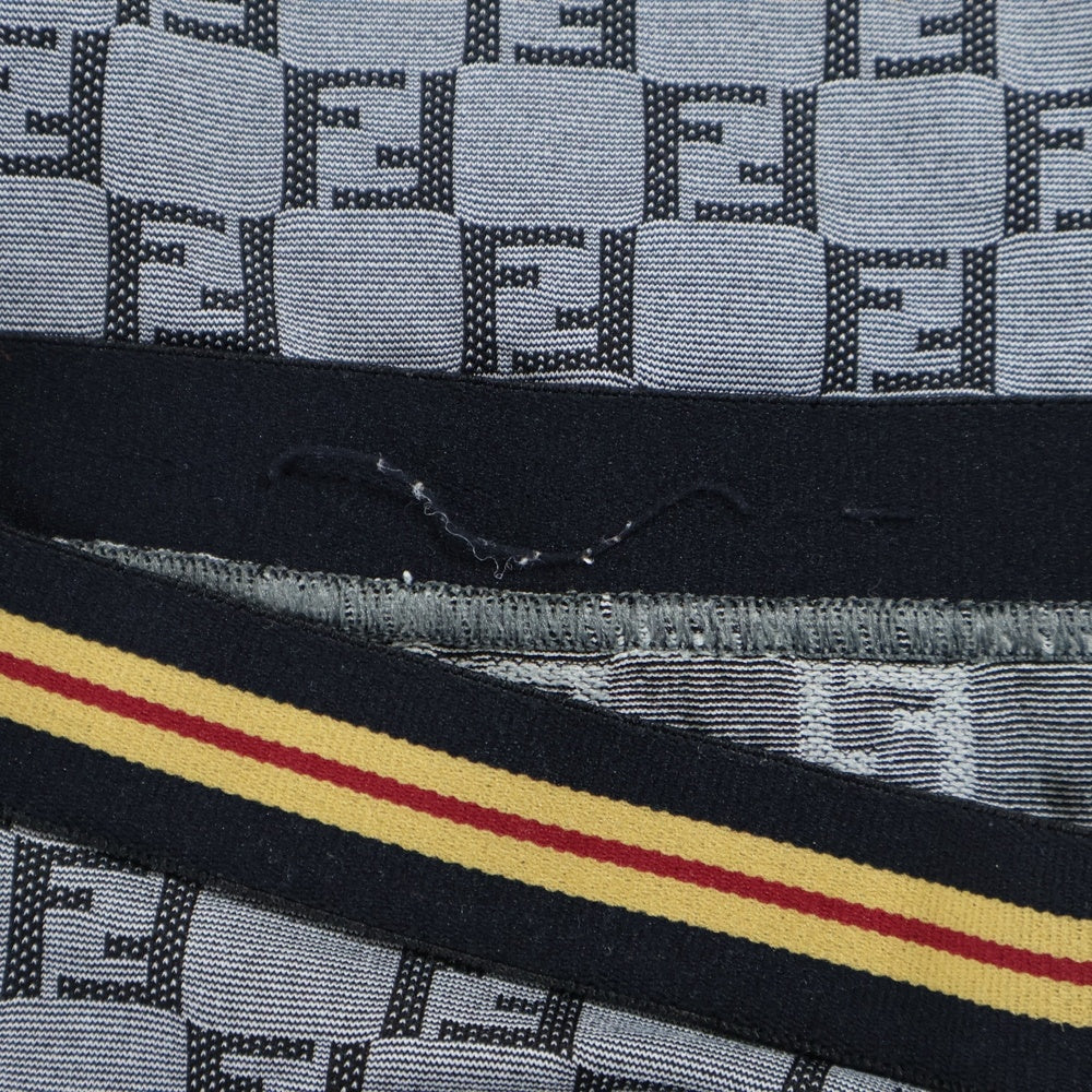 FENDI(フェンディ) セットアップ ズッカ総柄 ジャガード クルーネック ノースリーブ タンクトップ セミフレア ミディアムスカート グレー レディース