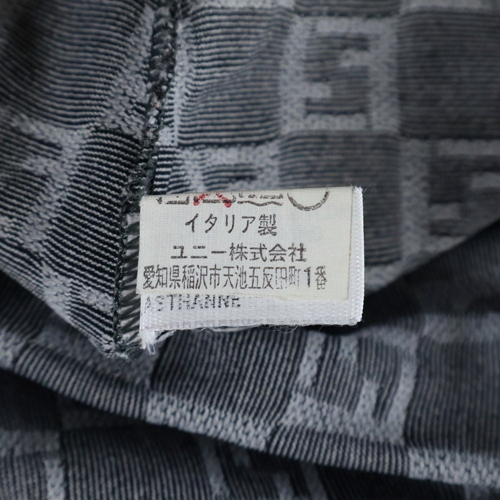 FENDI(フェンディ) セットアップ ズッカ総柄 ジャガード クルーネック ノースリーブ タンクトップ セミフレア ミディアムスカート グレー レディース