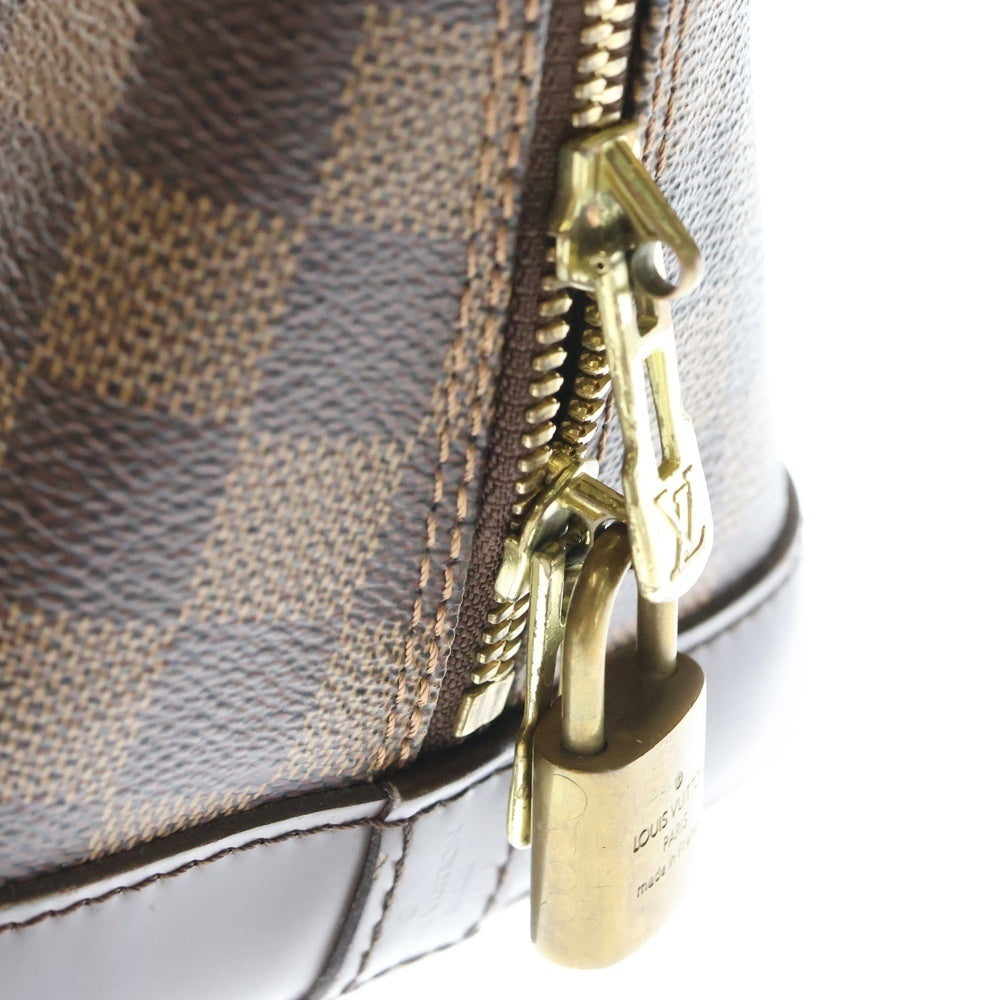 LOUIS VUITTON(ルイヴィトン) ダミエ アルマPM ハンドバッグ ブラウン レザー×PVC N53151 ゴールド金具