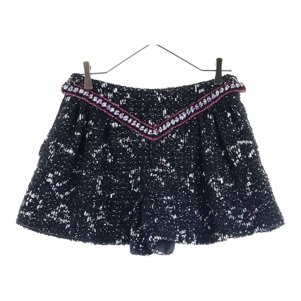 CHANEL(シャネル) 24SS スパンコール ツイードショートパンツ ブラック