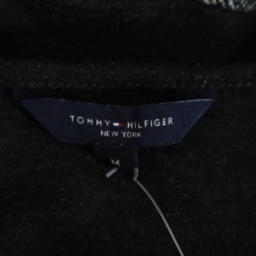 TOMMY HILFIGER(トミーヒルフィガー) レーヨンニット クルーネック 半袖 ミニワンピース グレー レディース 7621570