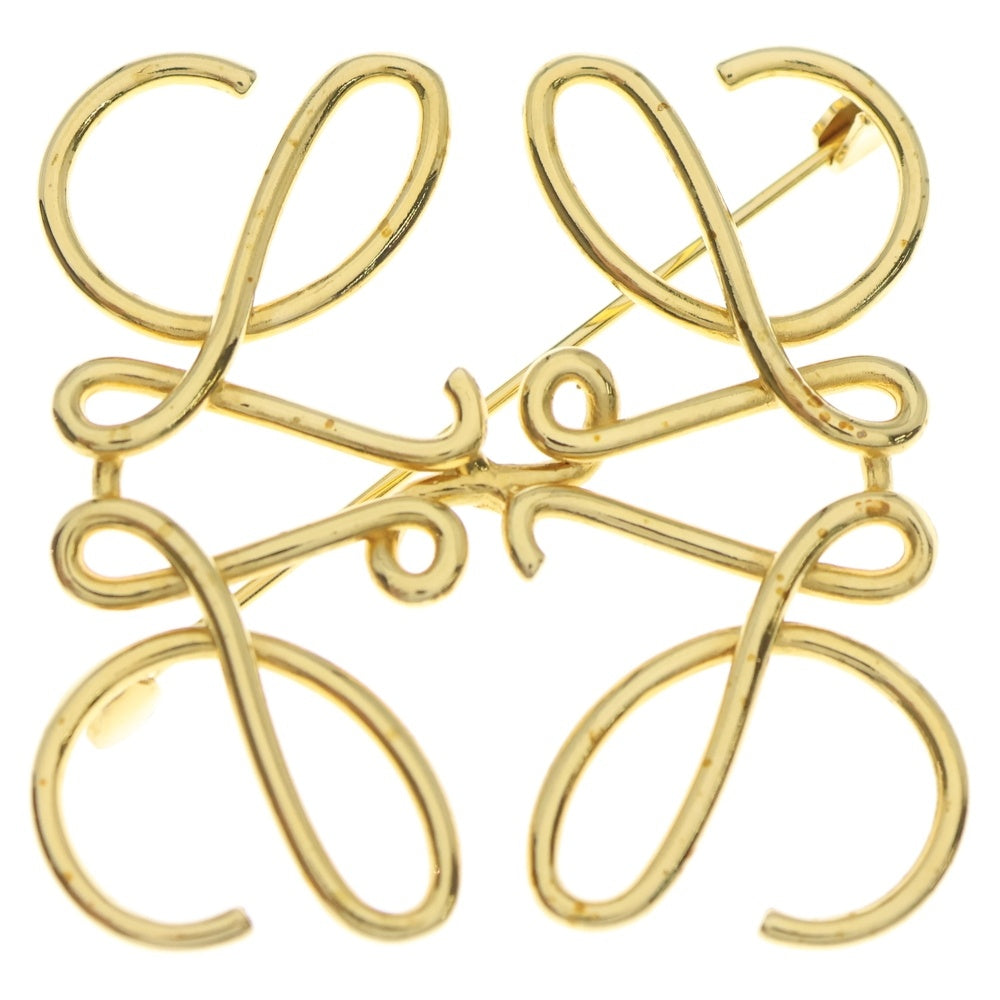 LOEWE(ロエベ) アナグラム ブローチ ピンバッジ ゴールド GP レディース