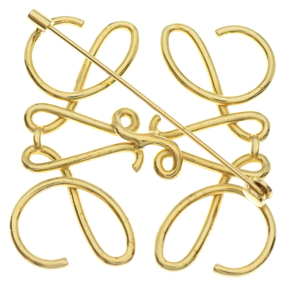 LOEWE(ロエベ) アナグラム ブローチ ピンバッジ ゴールド GP レディース