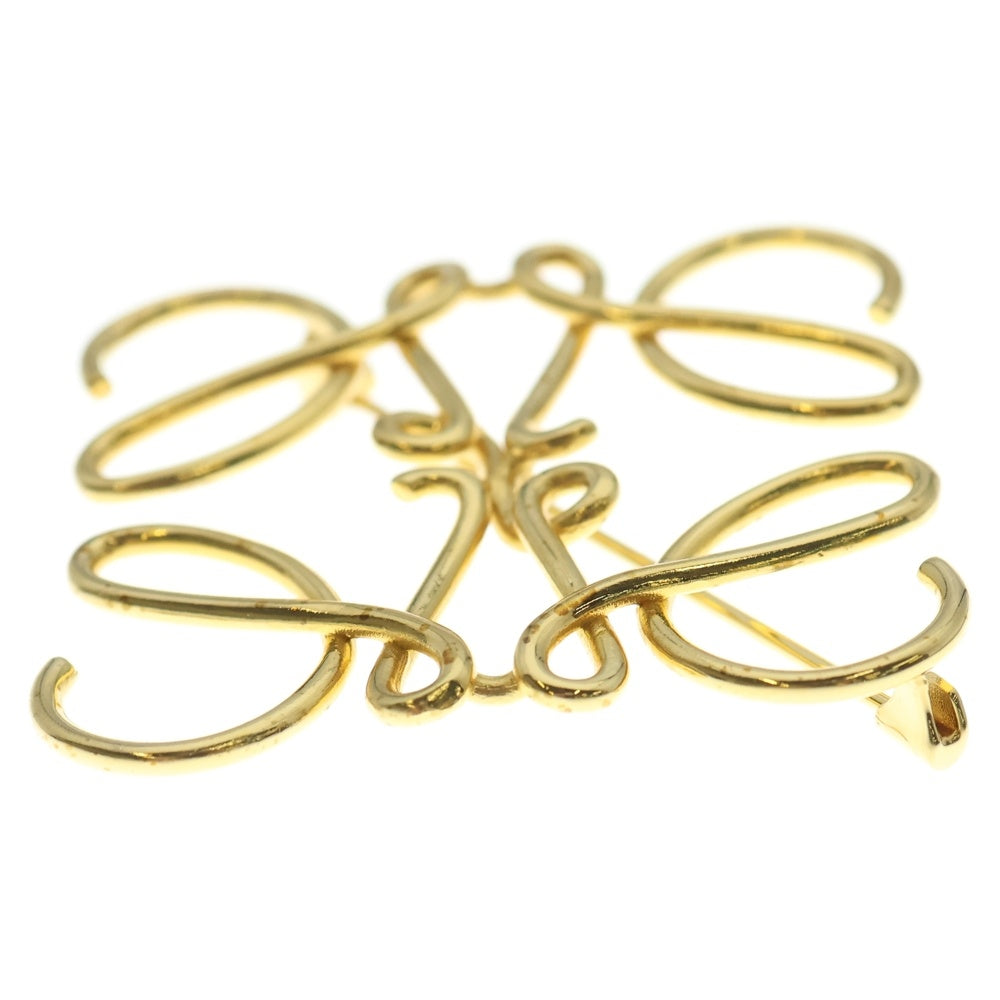 LOEWE(ロエベ) アナグラム ブローチ ピンバッジ ゴールド GP レディース