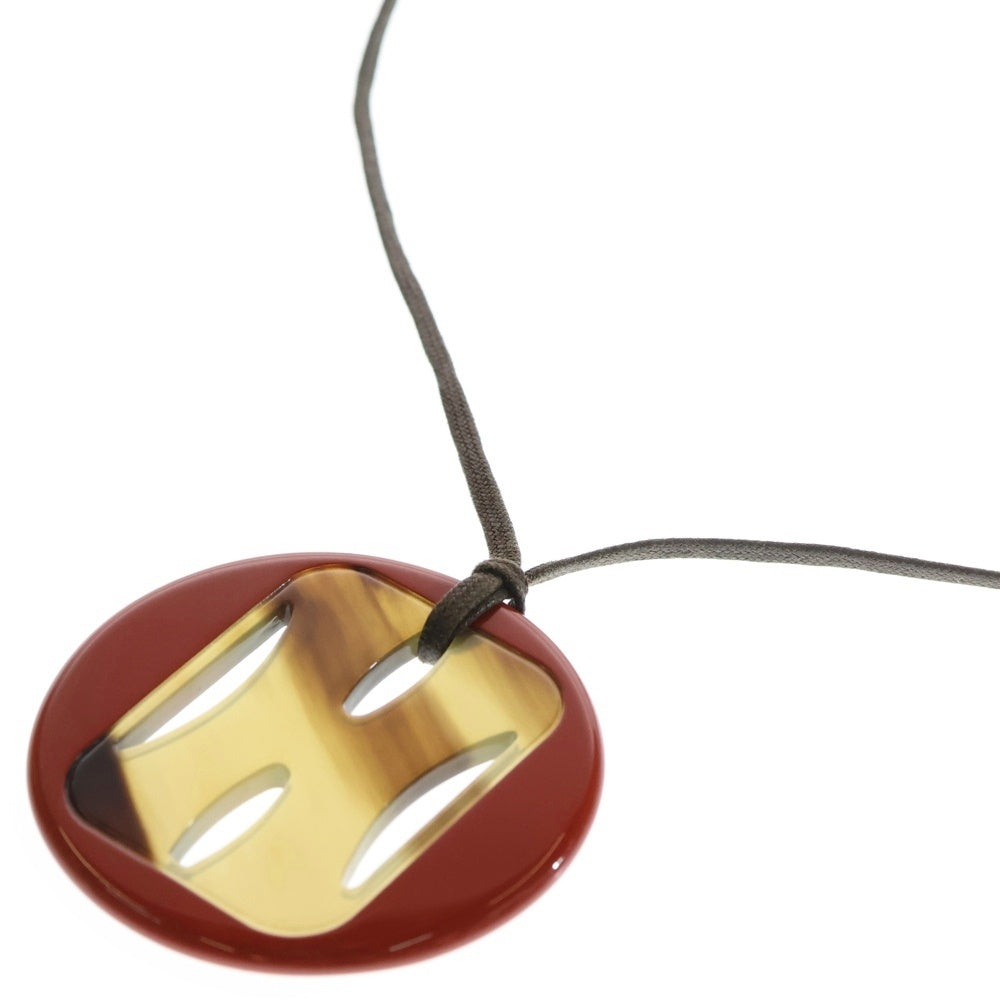 エルメス バッファローホーン ネックレス HERMES(エルメス) バッファローホーン×ラッカー ネックレス ペンダント