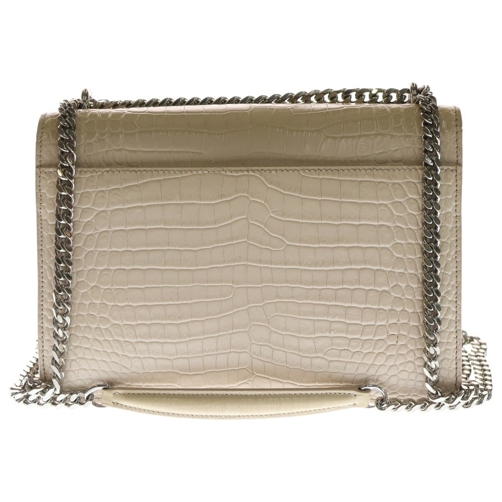 SAINT LAURENT PARIS(サンローランパリ) サンセット チェーン ショルダーバッグ ハンドバッグ アイボリー 型押しレザー 442906