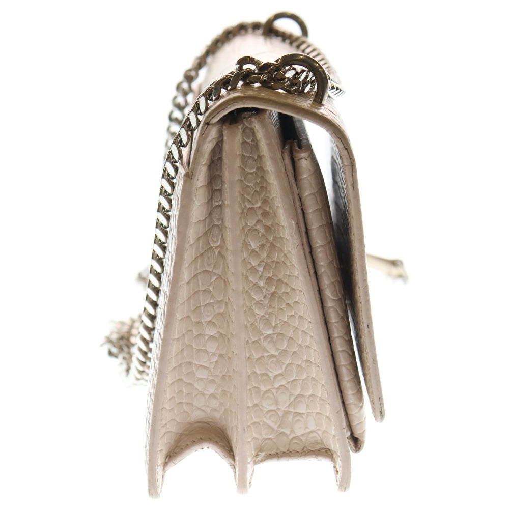 SAINT LAURENT PARIS(サンローランパリ) サンセット チェーン ショルダーバッグ ハンドバッグ アイボリー 型押しレザー 442906