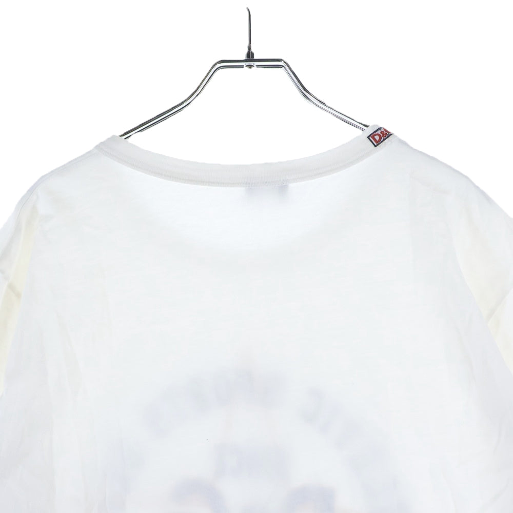 DOLCE & GABBANA(ドルチェアンドガッバーナ) ロゴプリント スター クルーネック 半袖Tシャツ カットソー ホワイト TRT026