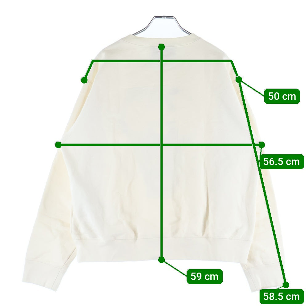 GUCCI(グッチ) ×ドラえもん うしえもん刺繍 インターロッキングG ロゴプリント クルーネック プルオーバースウェット トレーナー アイボリー 626990 レディース