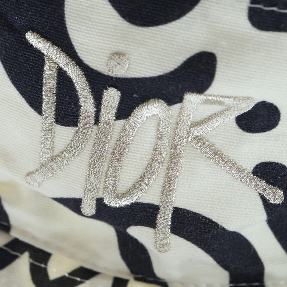 DIOR(ディオール) ×STUSSY バケットハット ホワイト コットン #L 07014692220 レディース