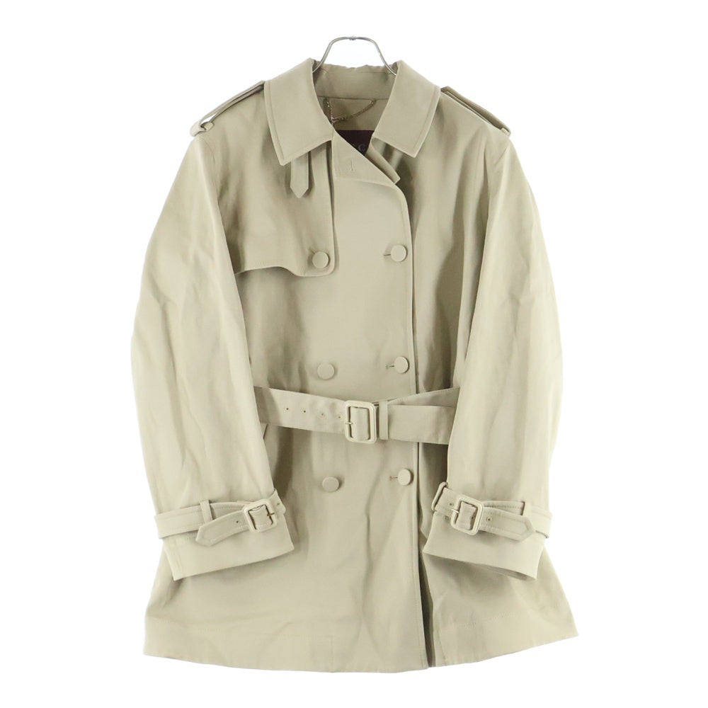 GUCCI(グッチ) コットンギャバジン ダブルブレスト トレンチコート ベージュ 786029 レディース