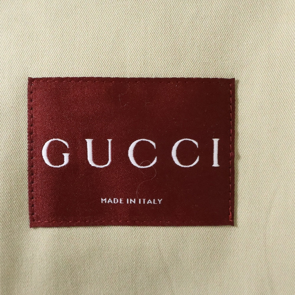 GUCCI(グッチ) コットンギャバジン ダブルブレスト トレンチコート ベージュ 786029 レディース