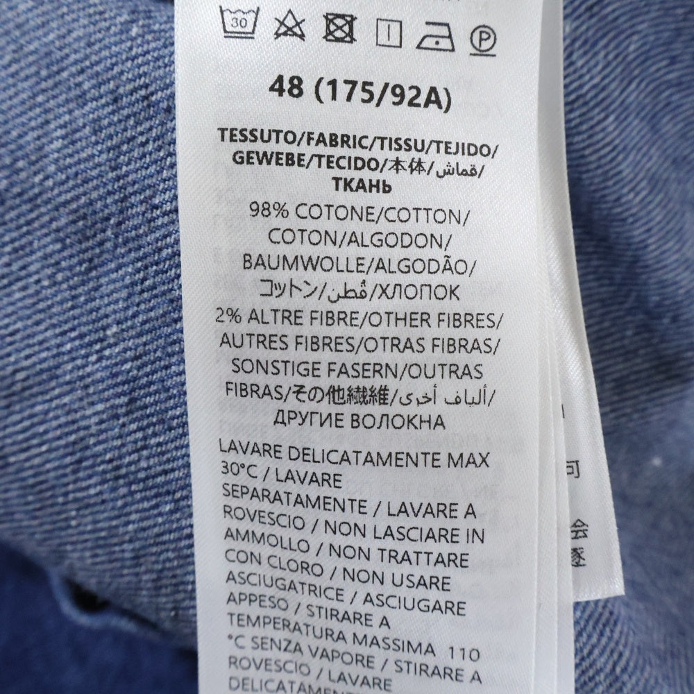 GUCCI(グッチ) レーザーディテール バックロゴプリント デニム トラッカージャケット インディゴ 789129 レディース