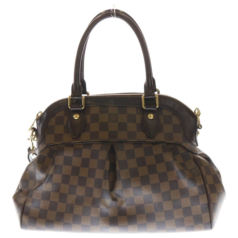 LOUIS VUITTON(ルイヴィトン) ダミエ トレヴィPM ハンドバッグ ショルダーバッグ ブラウン レザー×PVC N51997 ゴールド金具 レディース