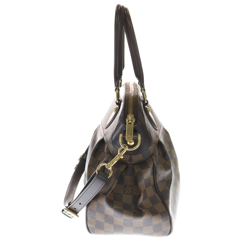 LOUIS VUITTON(ルイヴィトン) ダミエ トレヴィPM ハンドバッグ ショルダーバッグ ブラウン レザー×PVC N51997 ゴールド金具 レディース
