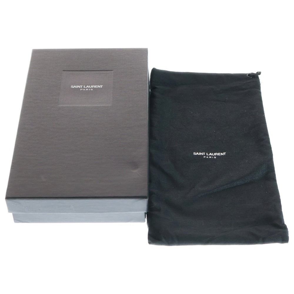 SAINT LAURENT PARIS(サンローランパリ) カサンドラ 二つ折り長財布 ロングウォレット カードケース ピンク レザー 372264 ゴールド金具 レディース