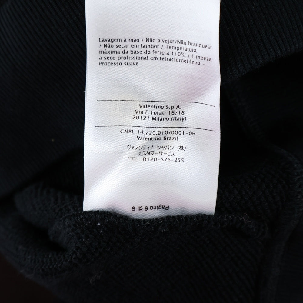 VALENTINO(ヴァレンティノ) VLTN ロゴプリント クルーネック プルオーバー スウェット トレーナー ブラック PV0MF 09N3TV レディース