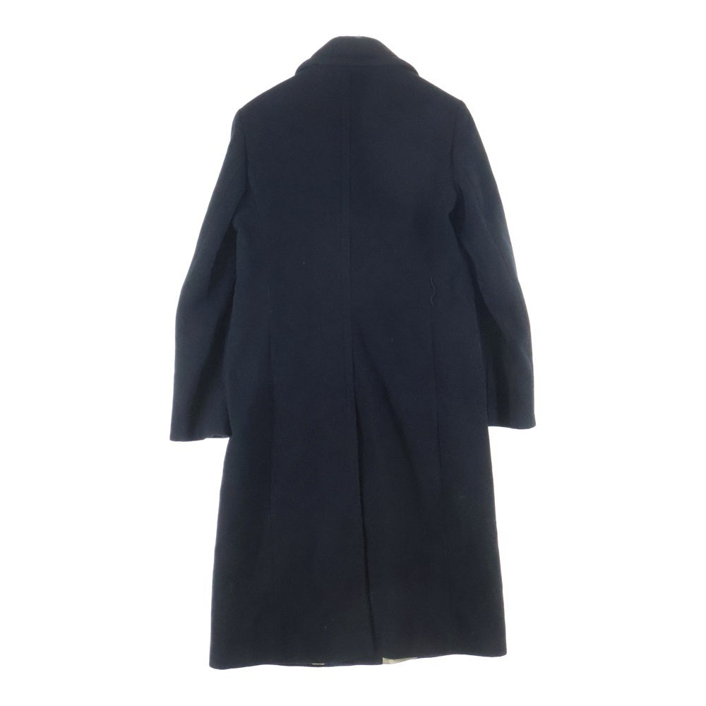 MAX&CO(マックス アンド コー) メルトンウール ダブルブレスト チェスターコート ブラック レディース