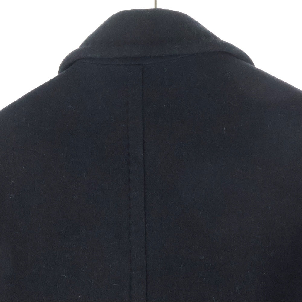 MAX&CO(マックス アンド コー) メルトンウール ダブルブレスト チェスターコート ブラック レディース